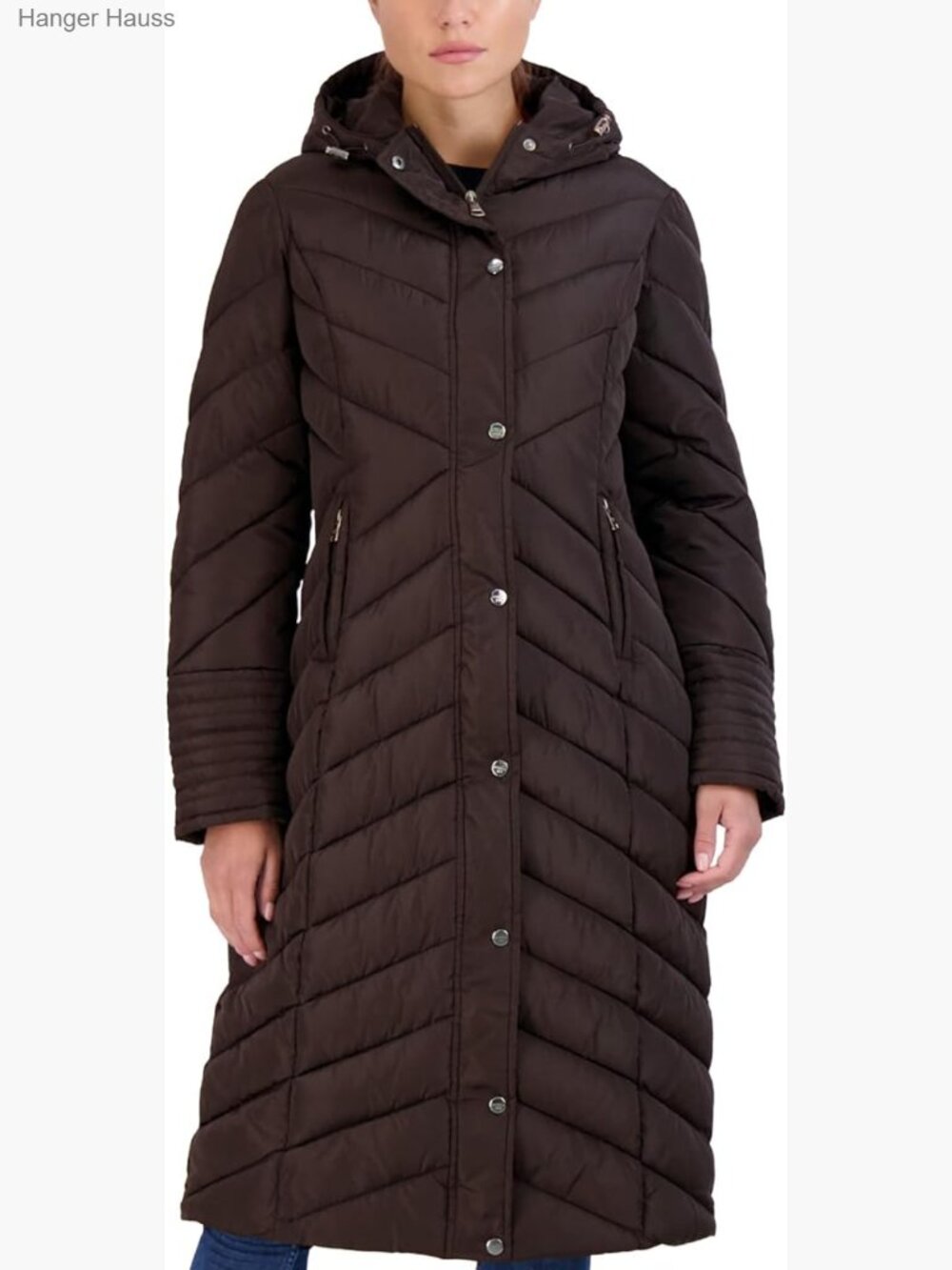 Long Quilted Puffer Parka Hooded Jacket Weather Resistant Maxi Coat